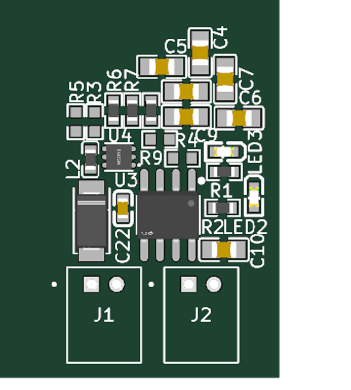 R1 right ear tag prototype board render